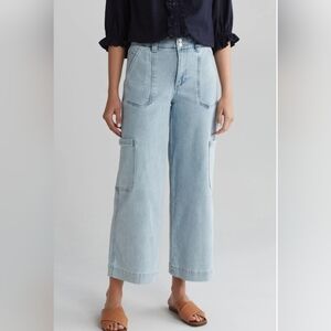 High Waist Ankle Wide Leg Carpenter Jeans By Democracy
